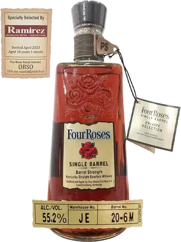 Four Roses Bourbon Single Barrel Barrel Strength 111 proof 10 Year 5 Months 750ml