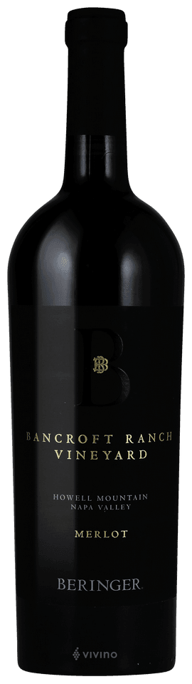 Beringer Merlot 'Bancroft Ranch' Howell Mountain 1992 3.0L OWC