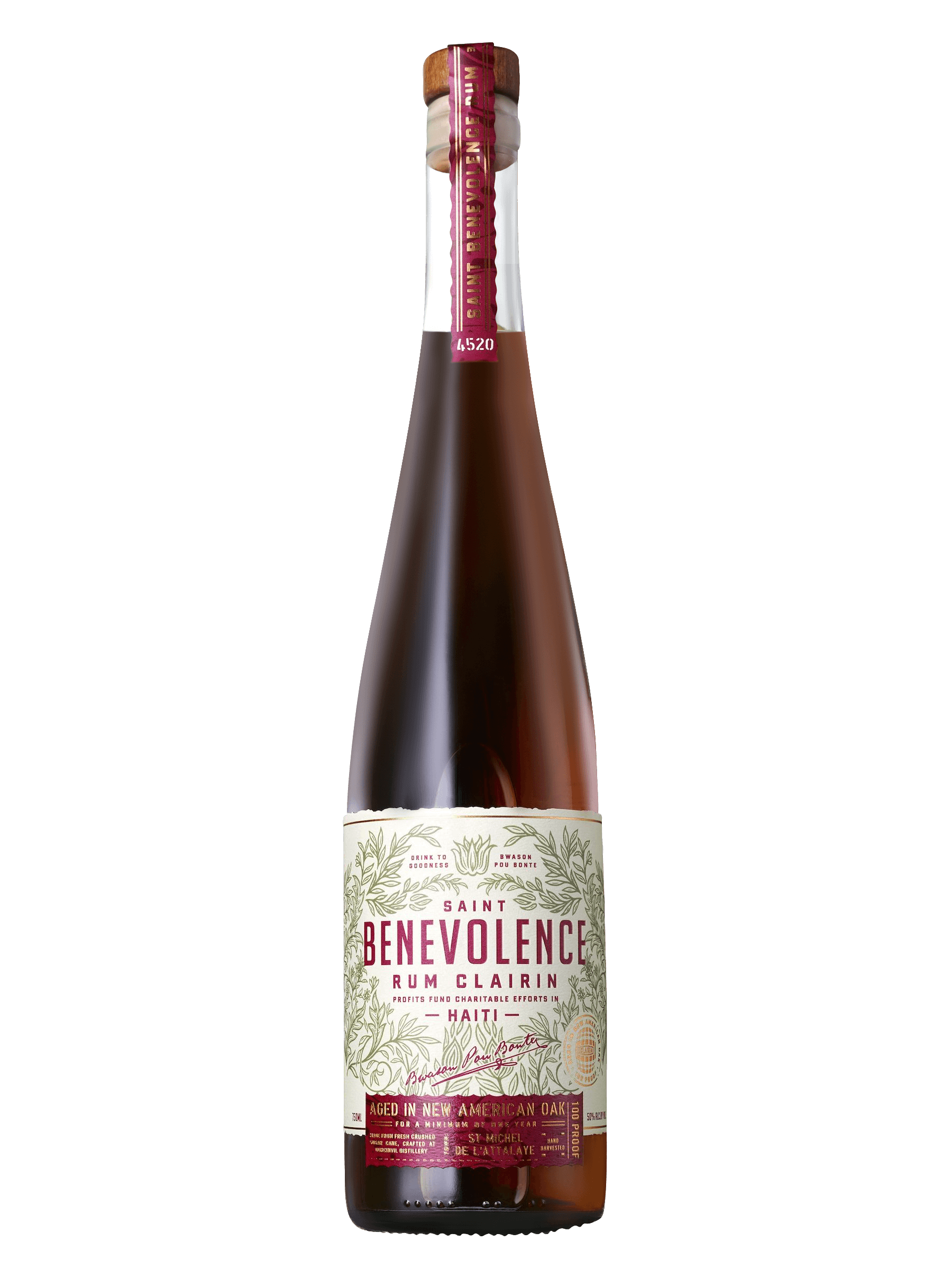St. Benevolence Haitian Clairin Rum 750ml