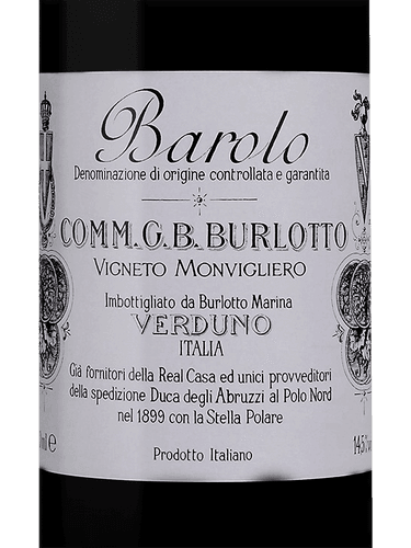 G.B. Burlotto Barolo 'Vigneto Monvigliero' 2010 750ml